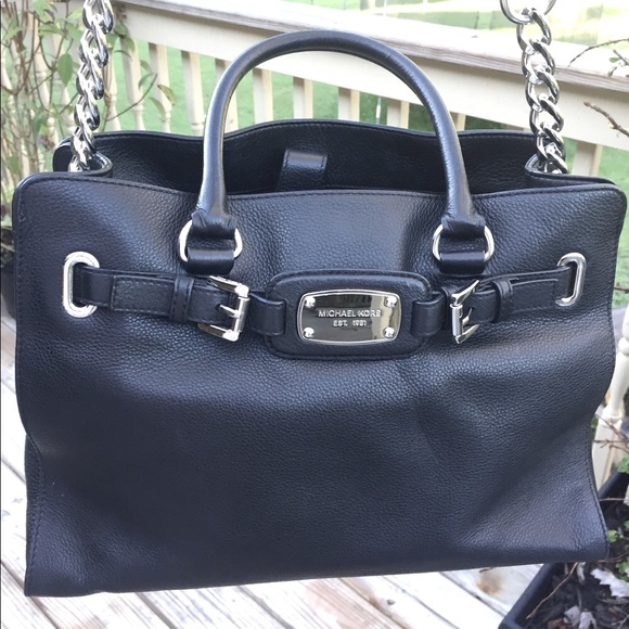 MICHAEL Michael Kors Black Leather Bag - Picture 1 of 9